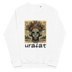 urafat unisex-organic-sweatshirt-white-front-
