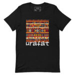 urafat kente Unisex black t-shirt
