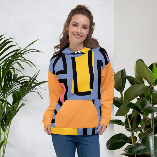 Abstract Patterned Hoodie - Image 4